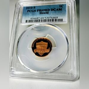 Graded 2010 S Proof Shield Penny - Brilliant Red Copper